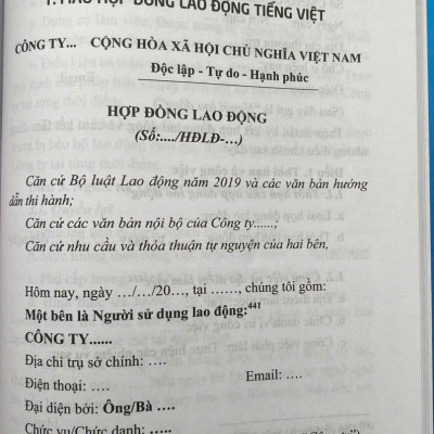 Hợp Đồng Trong Lĩnh Vực Lao Động 