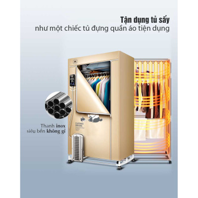 Tủ Sấy Quần Áo SOWUN SW869S Cảm Ứng 1 Chạm, Công Nghệ Ion Âm Khử Khuẩn Và Sấy Tối Đa 30kg Quần Áo