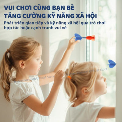 Bộ ném tiêu cao su kèm sticker hồng tâm Mideer  Suction Dart