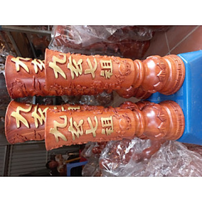 Cặp ống đựng nhang bằng gỗ hương kt cao 30×11×10cm1