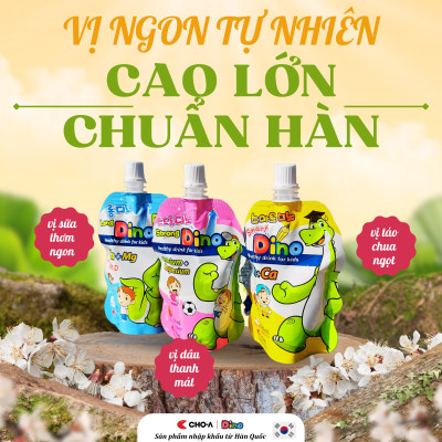 Nước Uống Bổ Sung Canxi Và Vitamin D Cho Trẻ - Long Dino Vị Sữa (1 Gói x 120ml)