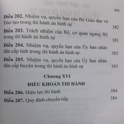 Hỏi - Đáp Pháp Luật Về Luật Thi Hành Án Hình Sự năm 2019