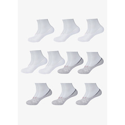 Combo 10 đôi tất vớ lười nam cotton organic kháng khuẩn khử mùi có silicon chống tụt gót JAMANO