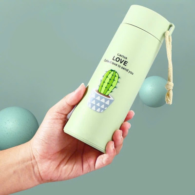 Bình Giữ Nhiệt Xương Rồng, Bình Giữ Nhiệt Thủy Tinh, Bình Đựng Nước 450ml Ly Giữ Nhiệt, Bình Giữ Nhiệt Mini Giao Màu Ngẫu Nhiên
