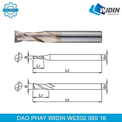 Dao phay vuông Widin WE502 080 16