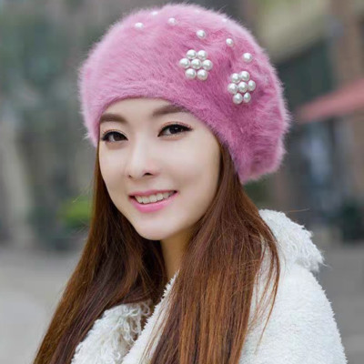 Mũ beret nón bere len lông thỏ thời trang Hàn Quốc dona21111215