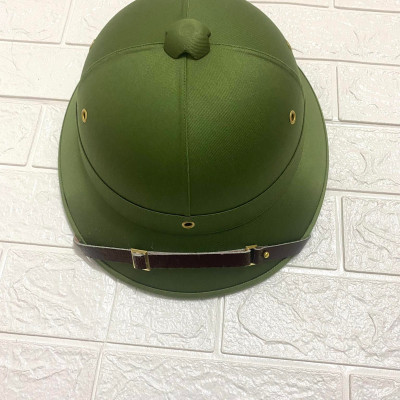 mũ cối tàu cốt phíp lòng xanh khuy đồng cao cấp, vải gabadin màu xanh không phai, bóng mịn, tuyệt đối không ngấm nước,rơi va đạp không vỡ