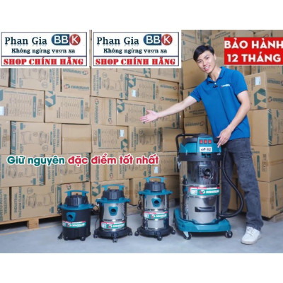 [chính hãƞg] Máy Hút Bụi Công Nghiệp NAKAWA, 3 Chức năng Hút khô+ Hút ướt +Thổi, Động Cơ Lõi Đông, Bảo hành 12 Tháng