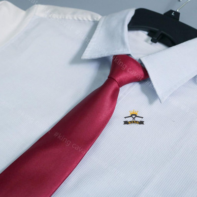 Cà vạt đen nam cao cấp KING cho công sở vải silk giá rẻ bản 8cm C04