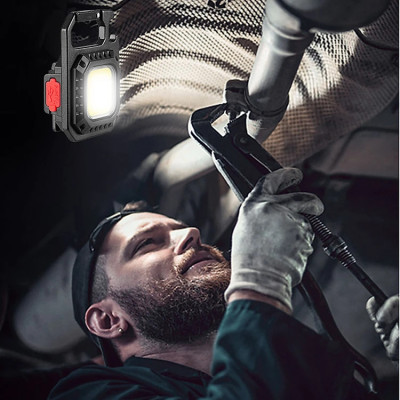 Móc Khóa Đèn Pin Đa Chức Năng Có Chống Nước Tặng Kèm Cáp Sạc - Hàng chính hãng 