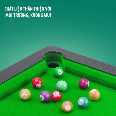 Đồ Chơi Bàn Bia ,Bàn Bida Snooker Pool Mini Cho Bé Bằng Nhựa Bi Có Số Cao Cấp ( KT 49,5x38x15,5cm )-Đồ Chơi Cho Bé