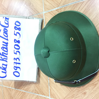 Mũ cối tàu lòng vàng cốt phíp không ngấm nước vải gabadin