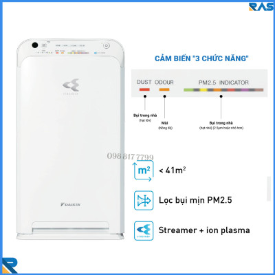Máy lọc không khí cao cấp Daikin MC55UVM6-7 Mới 2022 Công Nghệ Lọc Kép - Hàng Chính Hãng