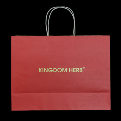 Túi giấy màu đỏ Kingdom Herb kích thước 32x24x11 cm