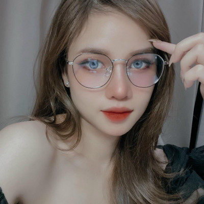 Gọng kính cận, Kính giả cận Mắt tròn kim loại gọng cốt cao cấp + tặng Tuavit Kính xinh mini