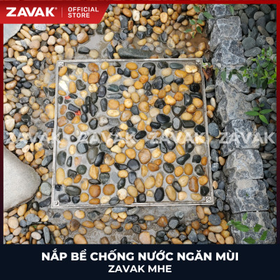 Nắp bể ngầm chống nước ngăn mùi inox ZAVAK MHE*-80 / KT 80x80cm, lát gạch 3cm, tải 330kg