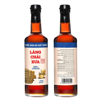 Thùng 6 chai nước mắm nhỉ xuất khẩu Làng Chài Xưa Nhãn Xanh 500ml/chai