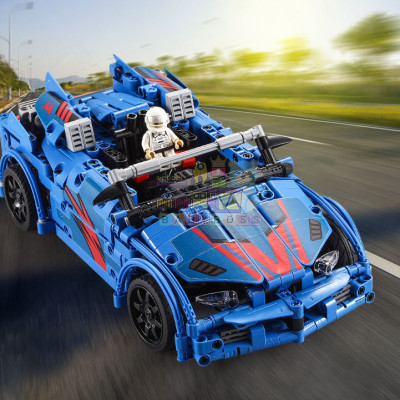 Đồ Chơi Điều Khiển Từ Xa 4 Chế Độ, Đồ Chơi Mô Hình, Bộ Đồ Chơi Lắp Ghép Xếp Hình Xe Đụng Crash Racing Với 585 Chi Tiết.