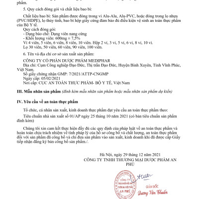 Viên sắt, acid folic, DHA, vitamin & khoáng chất Fe-NANA - Hộp 20 viên