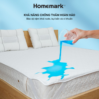 Tấm bảo vệ nệm chống thấm nước Homemark - 4 lớp bảo vệ đệm tuyệt đối, ngăn bụi bẩn, dễ vệ sinh