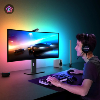 Bộ Dây Đèn LED mở rộng màn hình máy tính và Thanh đèn led RGBIC Govee DreamView G1 Pro Gaming Light H604A (24-32")