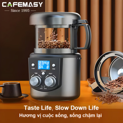 Máy rang hạt cà phê công nghệ gia nhiệt không khí . Thương hiệu Mỹ cao cấp Cafemasy CCR-305D. HÀNG CHÍNH HÃNG