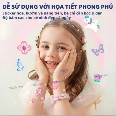Hình xăm cho bé, dán móng tay cho bé Mideer Garden Fairy Dress Up Sticker Pack 1000 miếng
