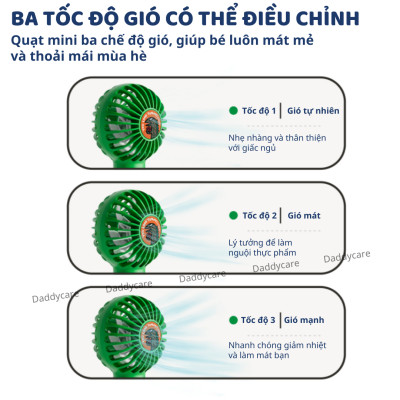 Quạt mini cầm tay cho bé Mideer Portable Silence Fan