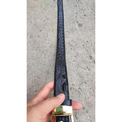 BIG SALE..! Thắt Lưng Cá Sấu CÓ GÙ RẤT ĐẸP TS106V (mặt vàng)