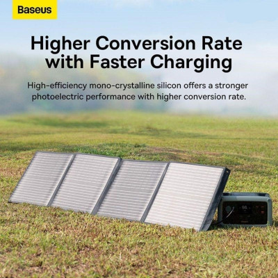 Bộ sạc năng lượng mặt trời Baseus Energy Stack Solar Panel 100W CCNL050006- hàng chính hãng