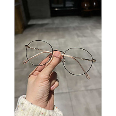 Kính Mắt chống ánh sáng xanh dáng tròn xoe - Có thể thay mắt cận