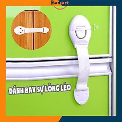 Dây Đai Khoá Tủ Lạnh Dạng Gài Móc Khoá Tủ Trẻ Em Keo Dán Siêu Dính Chịu Lực Tiện Lợi