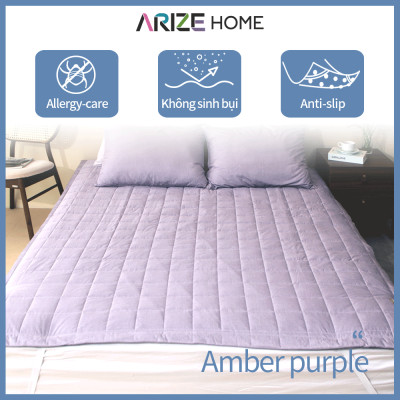 Tấm Bảo Vệ Nệm Arize Vải Microfiber Nhiều Màu, Chần Bông Vuông 1.1mx2.1m, 1.6mx2.1m, 1.8x2.1m