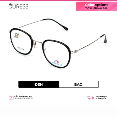 Gọng kính ( nữ ) nhựa phối càng kính hợp kim siêu nhẹ siêu bền OURESS - TRHK 9374
