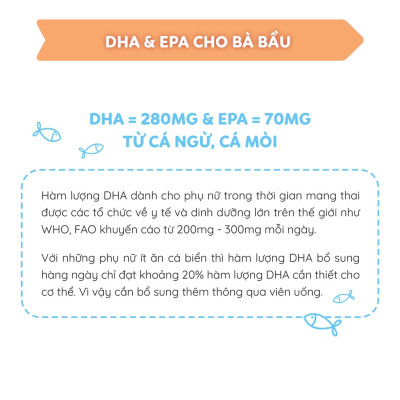 Bổ sung DHA & EPA cho bà bầu Akamama (90 viên)