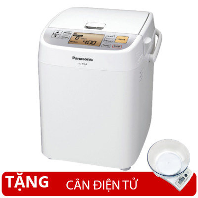 Máy Làm Bánh Mì Panasonic SD-P104WRA - Chế độ hẹn giờ 13 tiếng - Chức năng ghi nhớ khi mất điện - 13 thực đơn tự động - Hàng chính hãng