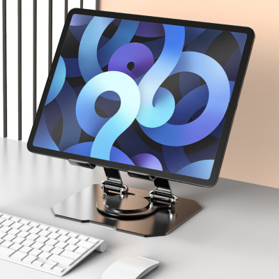 Giá Đỡ Máy Tính Bảng Xoay 360 Độ Chất Liệu Hợp Kim Nhôm, Tản Nhiệt Tốt Giao Màu Ngẫu Nhiên - Hàng Nhập Khẩu