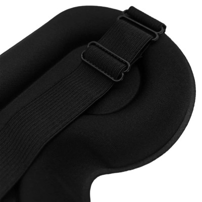 Bịt Che Mắt Ngủ 3D Kèm Bịt Tai Văn Phòng, Trên Xe Ô tô, Máy Bay, Thoáng Khí, Mềm Mại Cho Giấc Ngủ Ngon, Mặt Nạ Ngủ. Du Lịch Dã Ngoại Phượt Thiền MÀU ĐEN