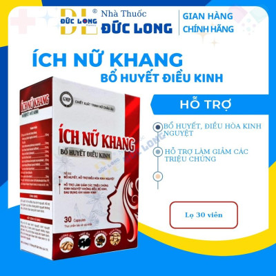 Ích Nữ Khang - Bổ huyết, điều hoà kinh nguyệt – Lọ 30 viên