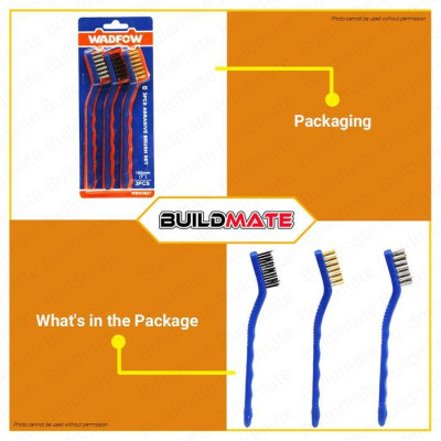 BỘ 3 BÀN CHẢI ĐÁNH GỈ 7" WBH3607 WADFOW - HÀNG CHÍNH HÃNG