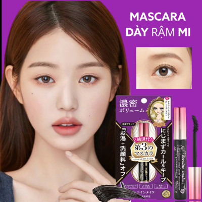 Mascara Không Trôi Giúp Giữ Nếp Cong Và Làm Dày Rậm Mi Dạng Màng Flim Nâng Cao Kissme Heroine Make (6 G)
