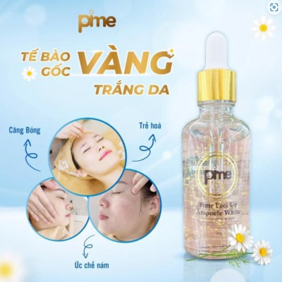 TẾ BÀO GỐC TRẮNG DA CĂNG BÓNG PIME FEEL UP AMPOULE WHITE DẠNG LỌ 50ML