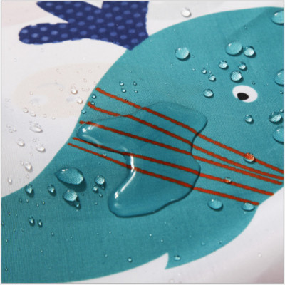  RÈM PHÒNG TẮM VẢI POLYESTER DÀY, IN HOẠT HÌNH KHÔNG THẤM NƯỚC