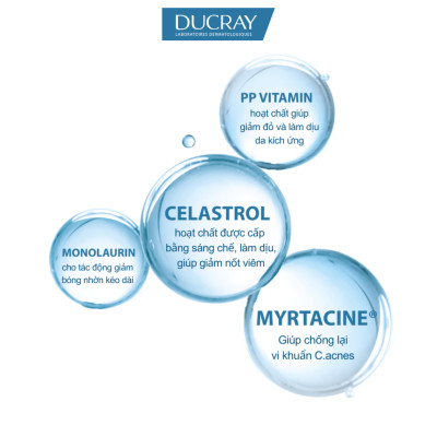 Kem ngừa mụn viêm & thâm chuyên biệt dành cho da nhờn, tổn thương Ducray Keracnyl PP+ Anti-Blemish Cream 30ml