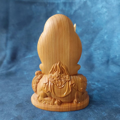 Bộ tượng Phật Văn Thù Bồ Tát và Phổ Hiền Bồ Tát bằng gỗ Bách Nhai - V660