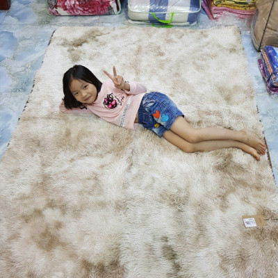 Thảm lông loang 1m6*2m cao cấp kèm Thảm chân cùng màu