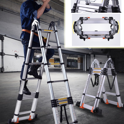 Thang Nhôm Rút Đa Năng Có Bánh Xe - 6.4 Mét