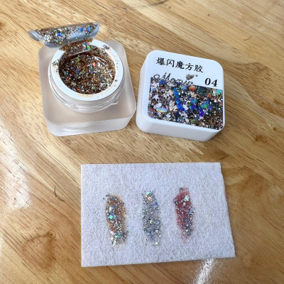 Gel Nhũ Kim Tuyến Galaxy Huaxi 15ml Làm Nail Siêu Sáng, Màu Vàng Bạc Hồng, Giữ Bóng Lâu Cho Người Mới Trang Trí Móng Nữ Sơn Gel Women