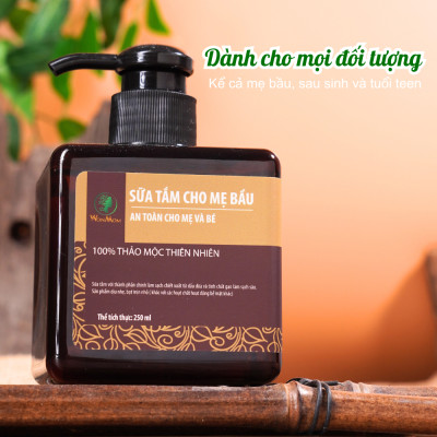 Bộ tắm thảo mộc và dưỡng trắng body sau sinh Wonmom ( 1 Cốt nghệ + 1 Sữa tắm cho mẹ )