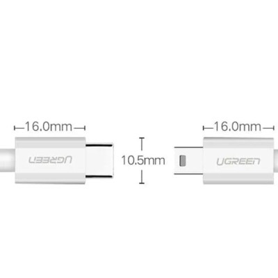 Ugreen UG40418US142TK 1.5M màu trắng Dây USB Type-C sang mini USB - HÀNG CHÍNH HÃNG